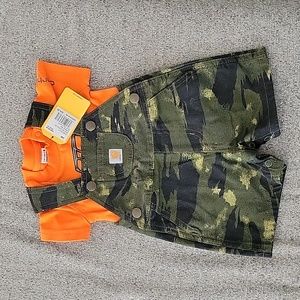 Boys Carhartt Overalls 2 Piece Set